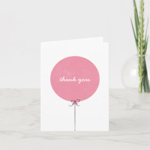 Carte de remerciements à ballets - Rose