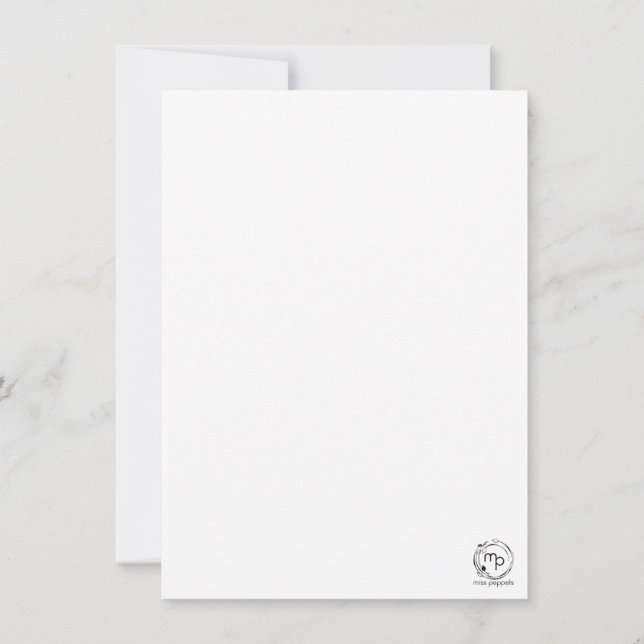 Carte De Remerciements À chaque étape, le sort de Noël grandit (Dos)