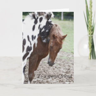 Carte de remerciements à cheval