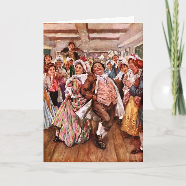 Carte De Remerciements A Christmas Carol : M. & Mme Fizziwig (Devant)