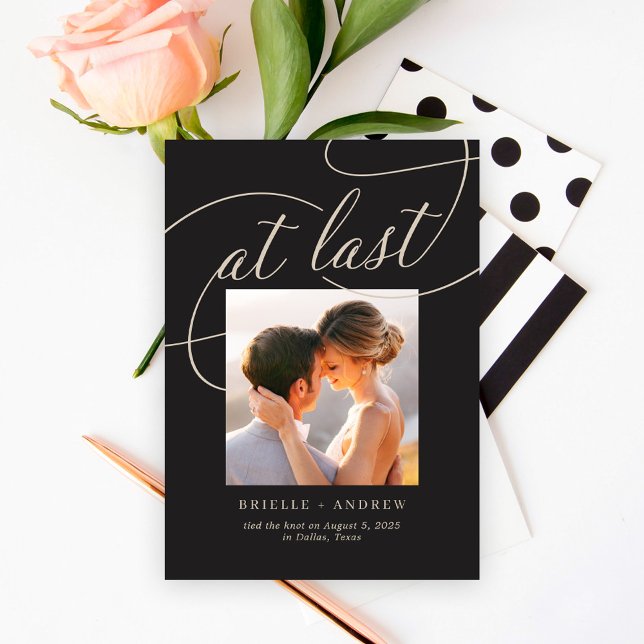 Carte De Remerciements À Dernier Mariage de couleur modifiable (Créateur téléchargé)