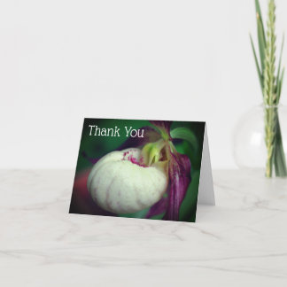 Carte de remerciements à fleurs d'orchidée blanche