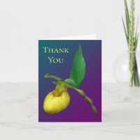 Carte de remerciements à fleurs d'orchidée jaune