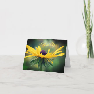 Carte de remerciements à fleurs Susan à teint noir