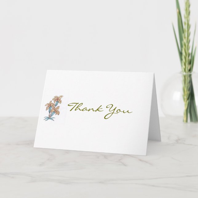 Carte de remerciements à fleurs vierges (Devant)