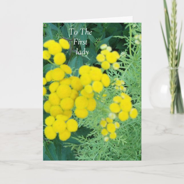 Carte De Remerciements À la Première Dame (Devant)