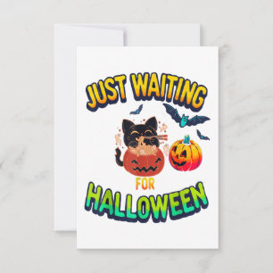 Carte De Remerciements à la recherche d'Halloween Chat noir Van Gogh Star