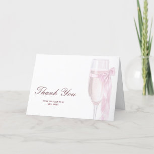 Carte De Remerciements À l'amour - Verres à vin Papillon Mariage Cadeaux 
