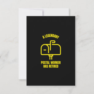 Carte De Remerciements A legendary postal worker has retired