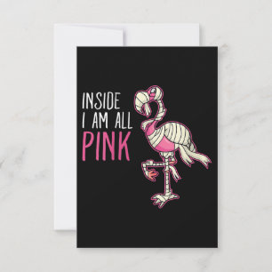 Carte De Remerciements À L'Intérieur Je Suis Tout Flamant rose Rose Fla