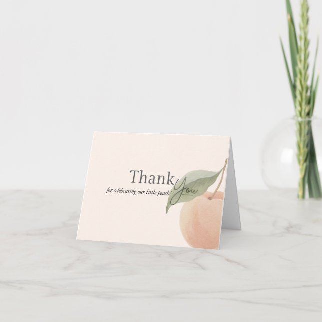 Carte De Remerciements A Little Peach Folded Thank You Card (Devant)