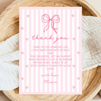Carte De Remerciements A Little Sweetheart Valentine's Baby Shower