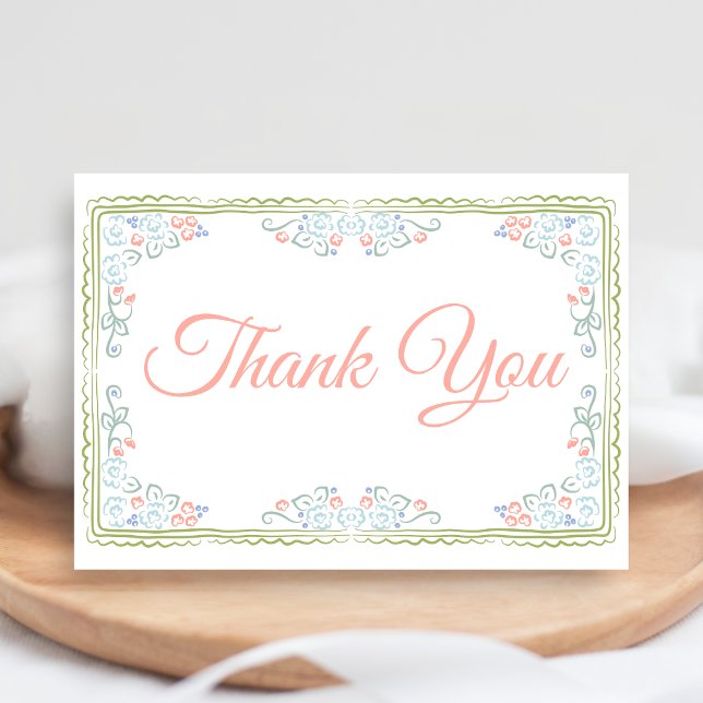 Carte De Remerciements A Little Wildflower Baby Shower (Wildflower Baby Shower Thank you Card)