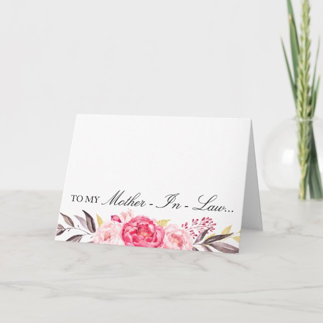 Carte De Remerciements À ma belle-mère, Merci, Cortège de mariage (Devant)