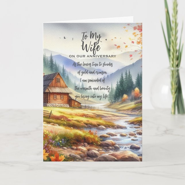 Carte De Remerciements À ma femme à l'occasion de notre anniversaire (Devant)