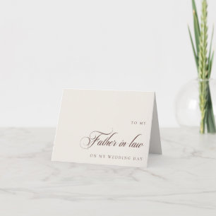 Carte De Remerciements À mon beau-père le jour de mon mariage Message Car