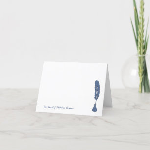Carte De Remerciements À partir du bureau du nom personnalisé Inkwell Fea