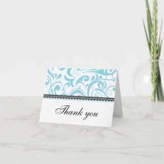 Carte de remerciements à perles bleues pour bébé s