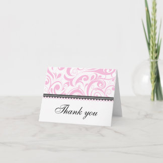 Carte de remerciements à perles roses pour bébé so