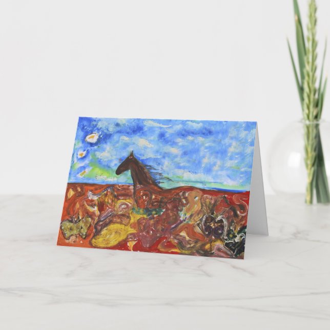 Carte De Remerciements À travers le pré (Devant)