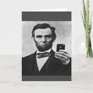 Carte De Remerciements Abe Lincoln avec téléphone portable