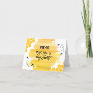 Carte De Remerciements Abeille avec toi est mon préféré