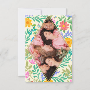 Carte De Remerciements Abeille de miel, coccinelle, papillon, libellule &