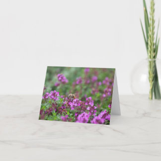 Carte De Remerciements Abeille Recueillant du Nectar
