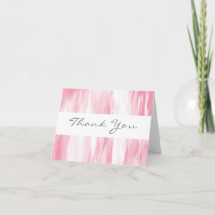 Carte De Remerciements Abstrait blanc de corail doux