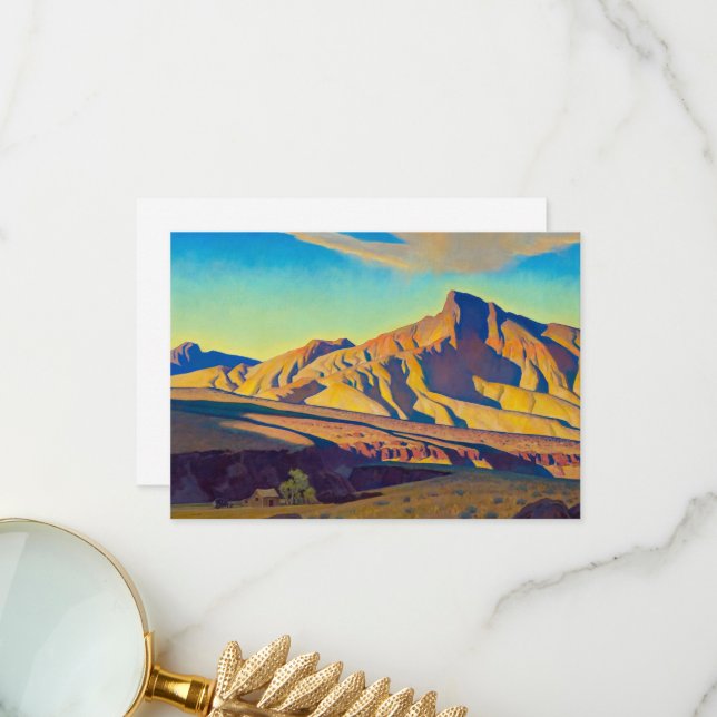 Carte De Remerciements Accueil du Rat du désert par Maynard Dixon (Devant/Arrière en situation)