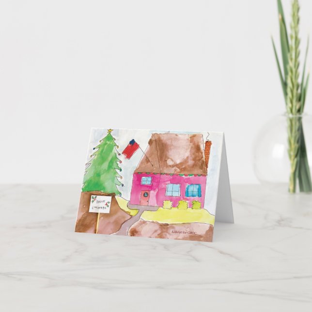 Carte De Remerciements Accueil pour les vacances - KidsArt pour CHOC (Devant)