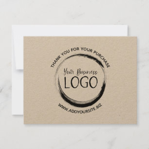 Carte De Remerciements Achat de logo minimaliste en cercle