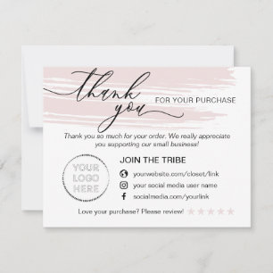 Carte De Remerciements Achat simple de magasin en ligne moderne pour peti
