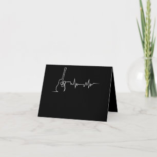Carte De Remerciements Acoustic Guitar Heartbeat