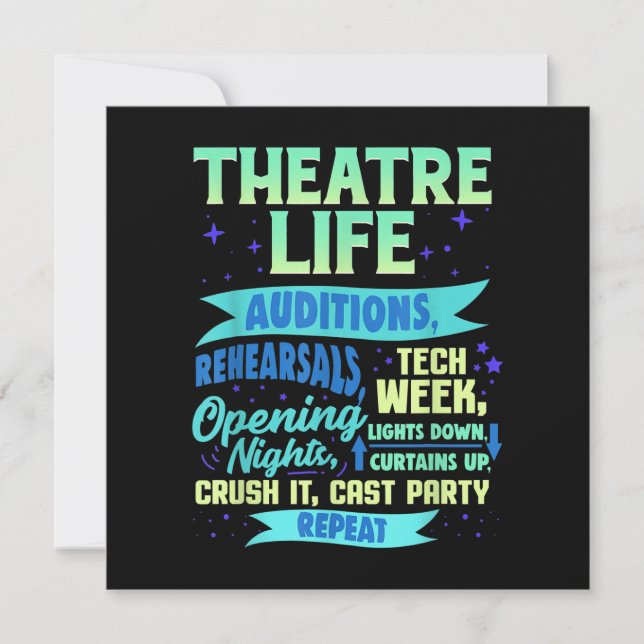 Carte De Remerciements Actress Nerd Actor Musical Acter Spian (Devant)
