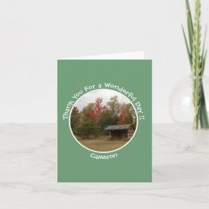 Carte De Remerciements Adirondack Lean-to en automne Anniversaire Article