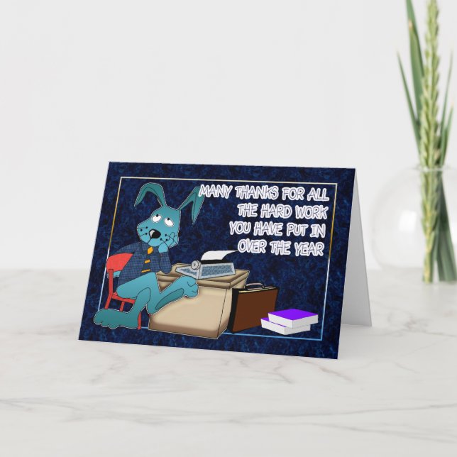 Carte De Remerciements Admin Pro (Devant)