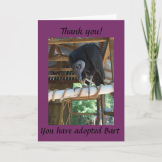 Carte De Remerciements Adoptez Bart le vautour moine