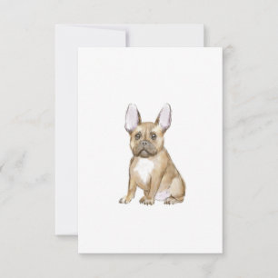 Carte De Remerciements Adorable french bulldog puppy