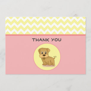 Carte de remerciements adorable mignon de crème de