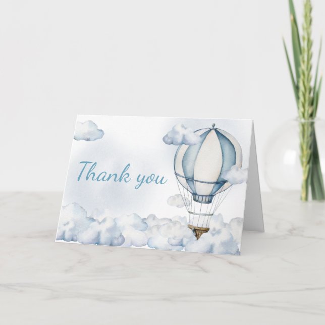 Carte De Remerciements Adventure Await Hot Air Balloon (Devant)