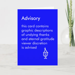 Carte De Remerciements Advisory - a funny thank you poem (and conseillory