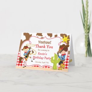 Carte De Remerciements African American Cowboy Western Anniversaire