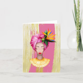 Carte De Remerciements African Woman All Occasion Note card