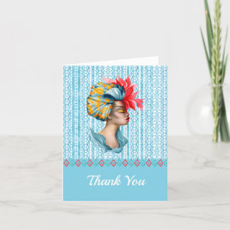 Carte De Remerciements African Woman Thank You Card