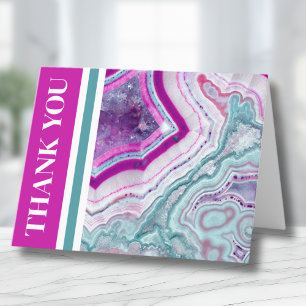 Carte De Remerciements Agate moderne élégant