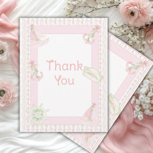 Carte De Remerciements Ahoy C’est une fille Nautique