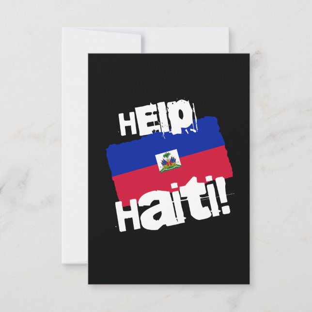 Carte De Remerciements Aidez Haïti ! (Devant)