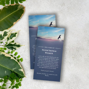 Carte De Remerciements Aigle au-dessus des montagnes Sympathie bleue Merc