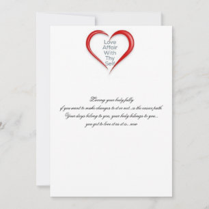 Carte De Remerciements Aimez votre corps maintenant